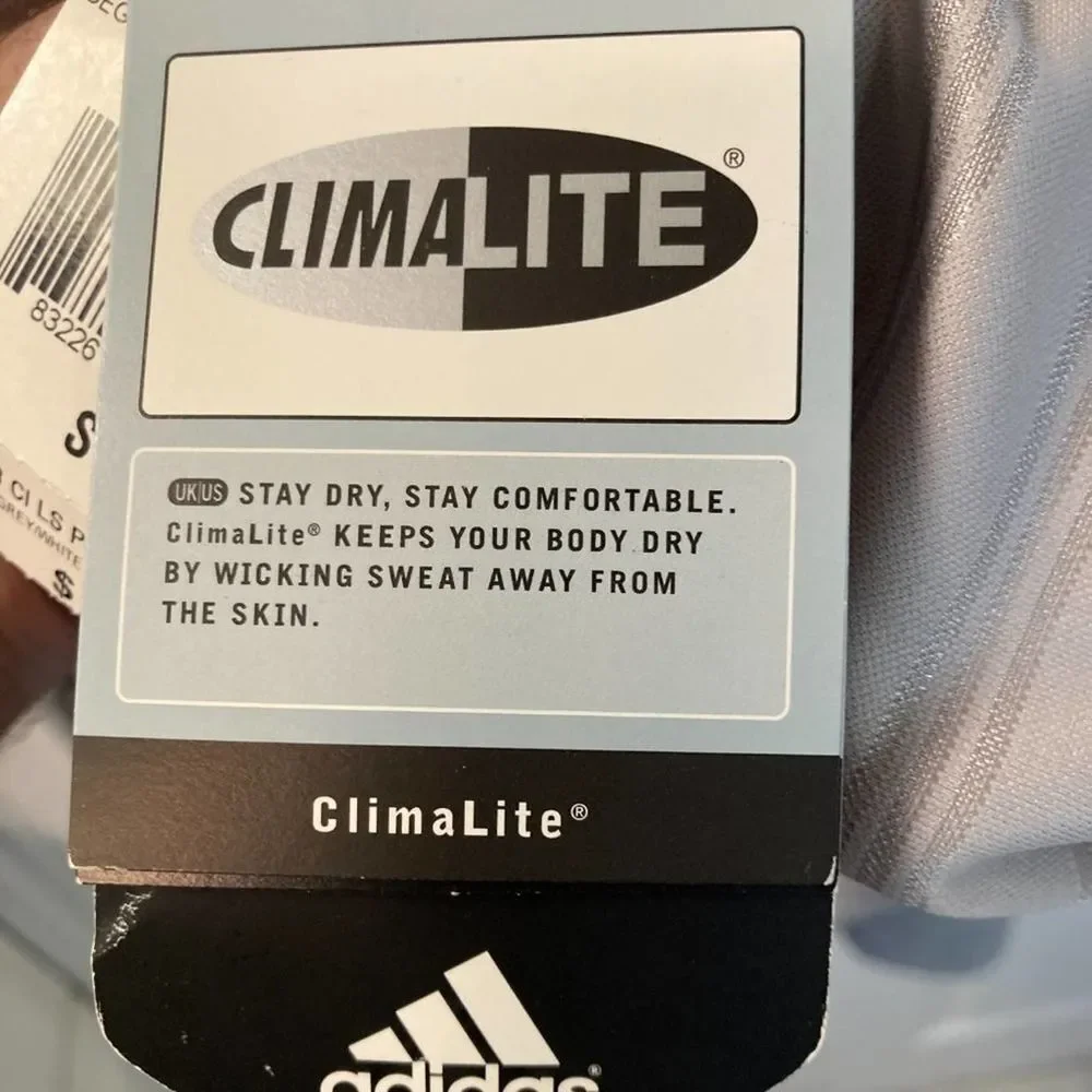 Adidas Climalite Striped Long Sleeve Polo Shirt Size Small NWT
